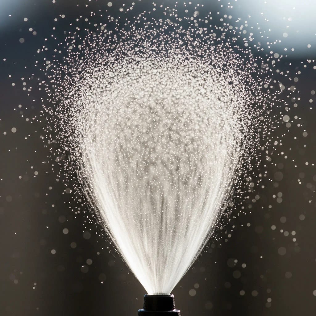 DIY Aeroponic Tower: A Fail-Proof Blueprint for a Thriving Vertical Garden 4 50 micron nozzle mist pattern