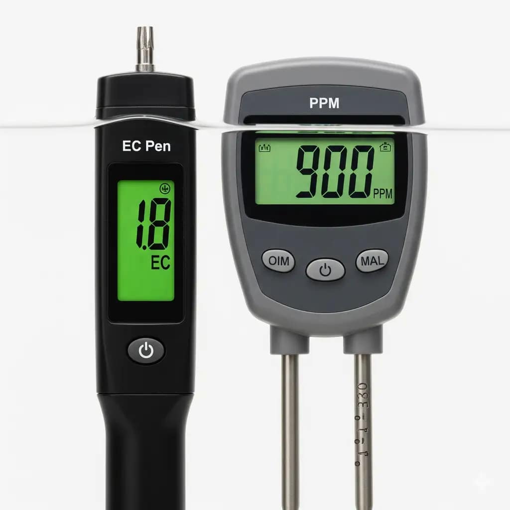 Hydroponic Nutrient Schedule Simplified: Hit EC/PPM Targets & Stop pH Drift in 5 Steps 1 Measuring hydroponic EC levels for seedlings | Beginner nutrient schedule.