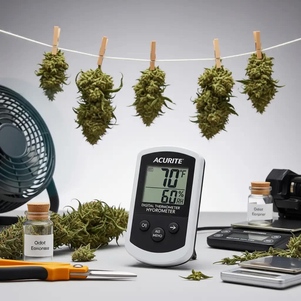 Acurite Digital Thermometer and Hygrometer for hydroponic cannabis drying and curing | Post-harvest gear guide