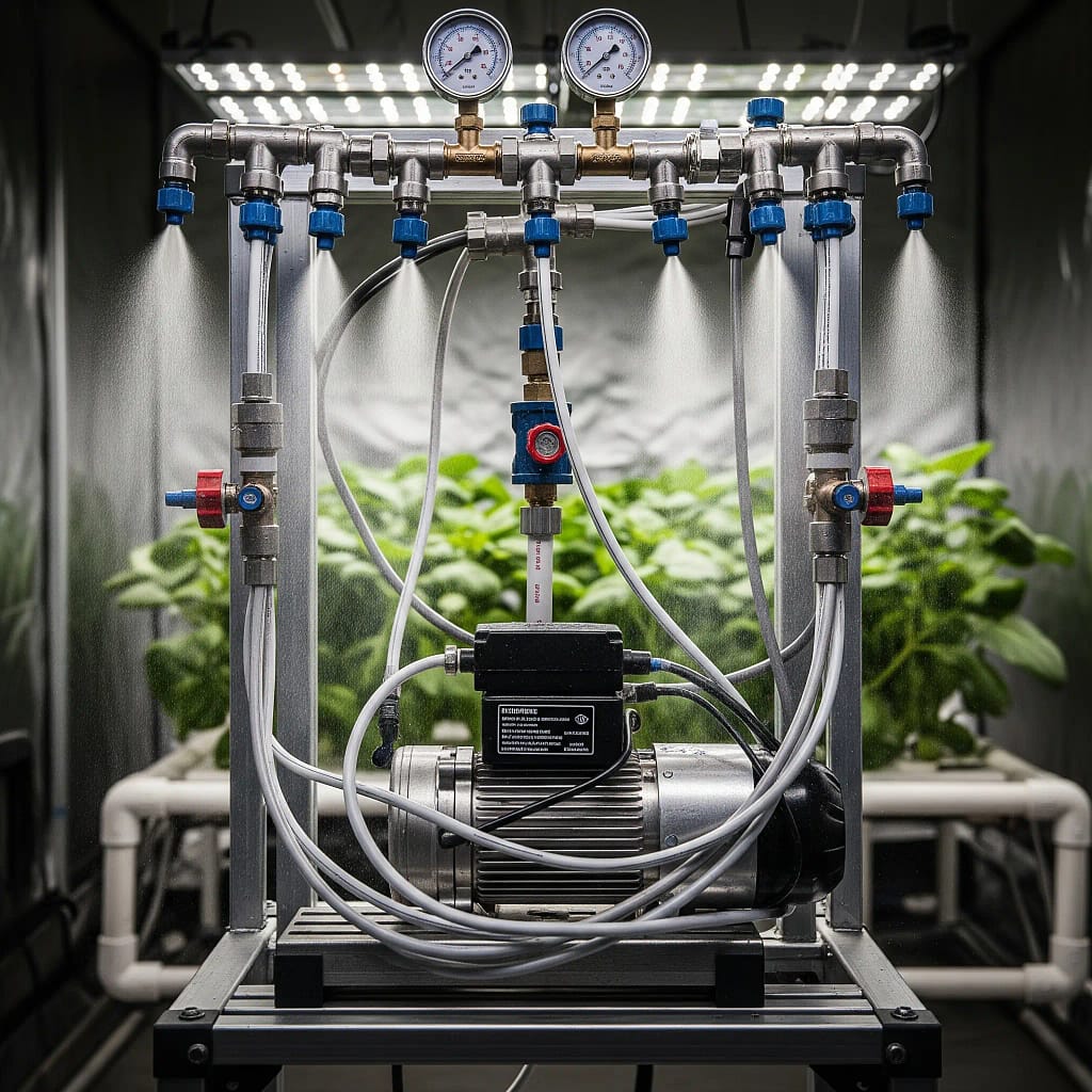High pressure aeroponic pump manifold