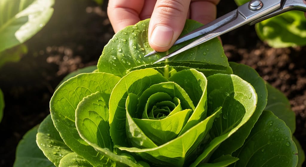A close-up shot of healthy white roots from a hydroponic lettuce plant contrasted with roots showing signs of root slime in a lettuce raft system.