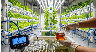 A side-by-side comparison of EC and PPM readings from hydroponic nutrients, showing the importance of using a consistent conversion scale.