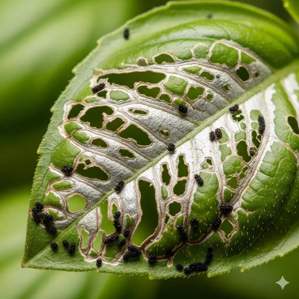Root aphid infestation on hydroponic cannabis roots | Blue-green aphids clustered with honeydew